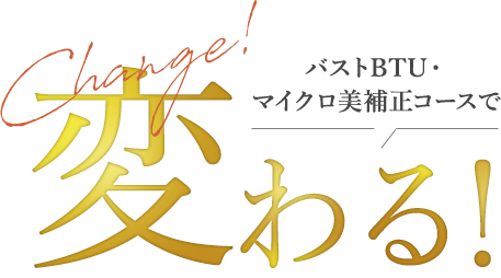 Change! PMKのバストBTU・マイクロ美補正コース で変わる！